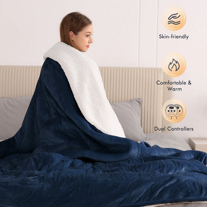 Kingsize soft heated blanket