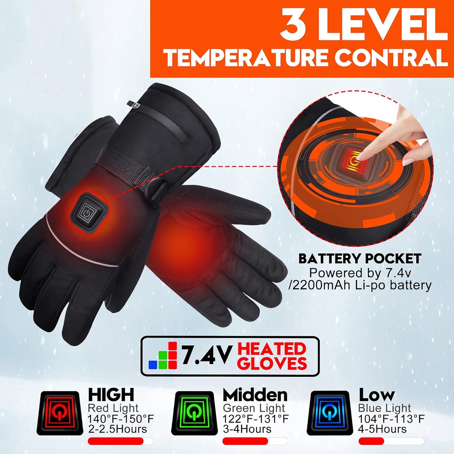 Heated Gloves [ waterproof ] 