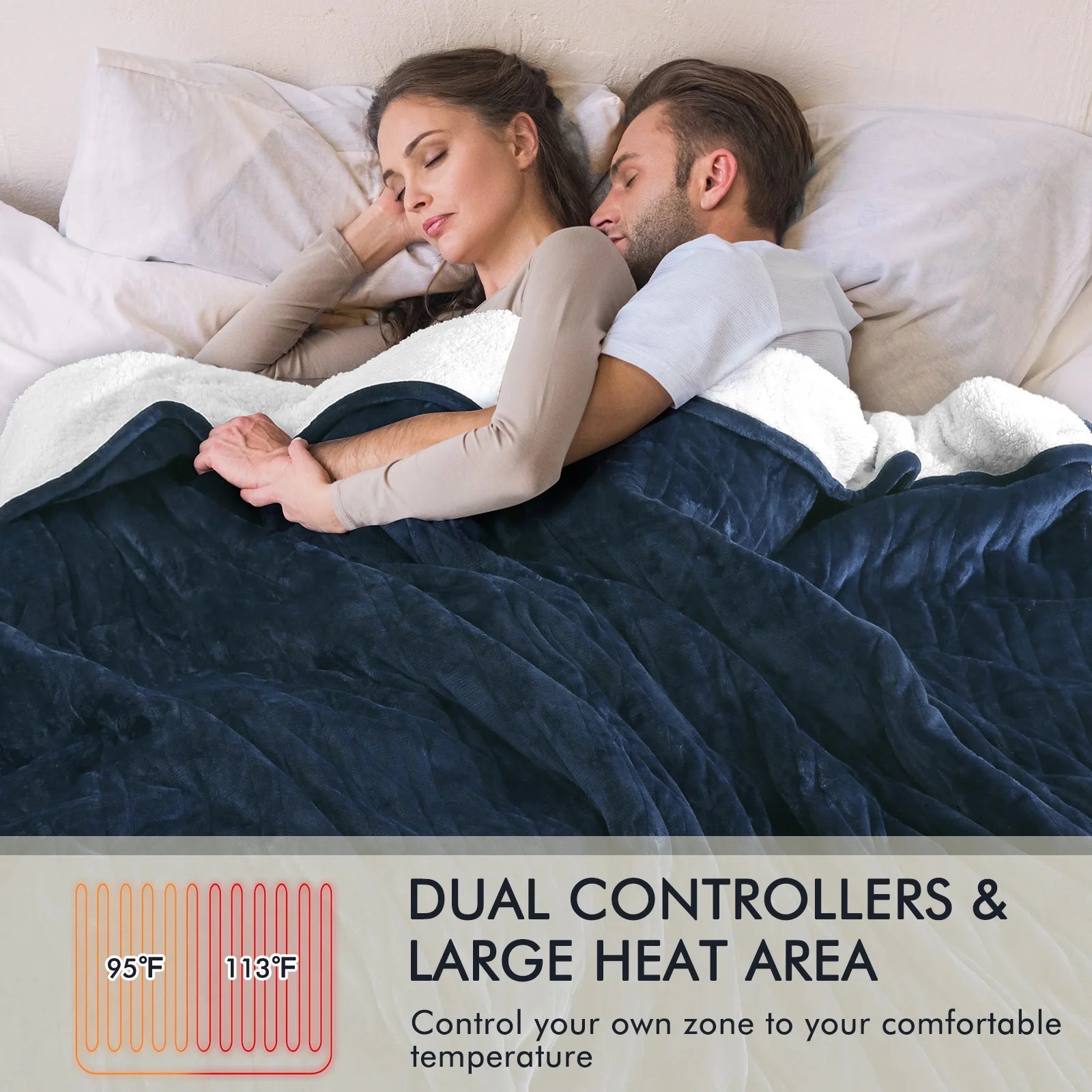 Kingsize soft heated blanket